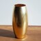 Gilded Smooth Oval Shape Glass Vase Ideal Use for Weddings Receptions or Home Decor
